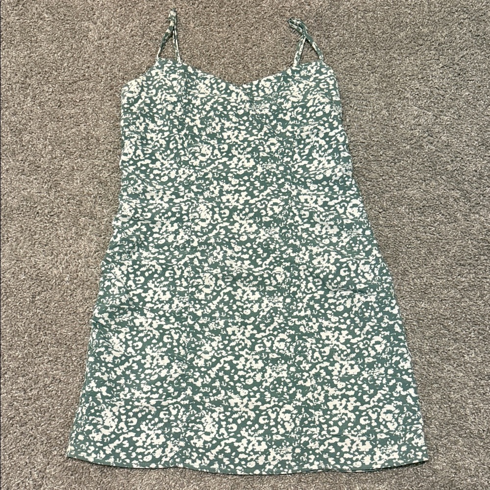 Abercrombie & Fitch Green and White Floral Mini Dress